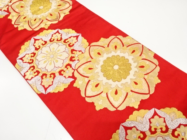 アンティーク　華紋織り出し袋帯（着用可）